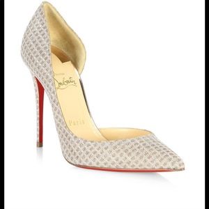 Christian Louboutin Iriza 100 Quadro Metallic Pumps